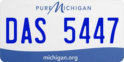 MI license plate DAS5447
