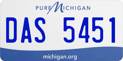 MI license plate DAS5451