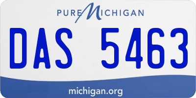 MI license plate DAS5463