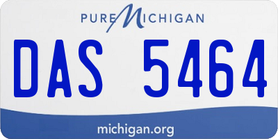 MI license plate DAS5464