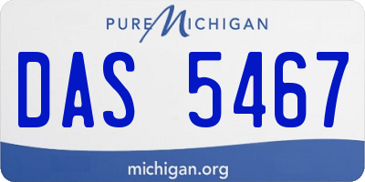 MI license plate DAS5467
