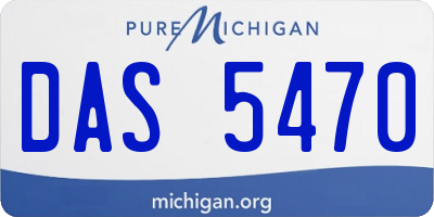 MI license plate DAS5470