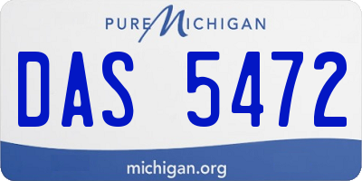 MI license plate DAS5472