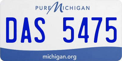 MI license plate DAS5475