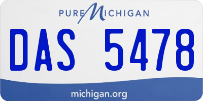 MI license plate DAS5478