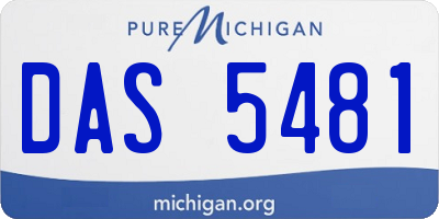 MI license plate DAS5481