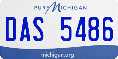 MI license plate DAS5486