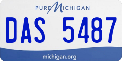 MI license plate DAS5487