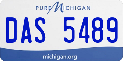 MI license plate DAS5489