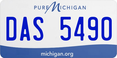 MI license plate DAS5490
