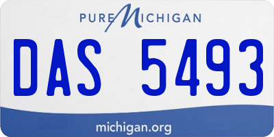 MI license plate DAS5493