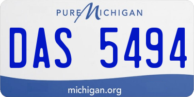 MI license plate DAS5494