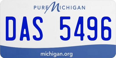 MI license plate DAS5496