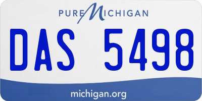 MI license plate DAS5498