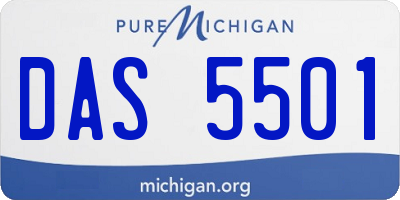 MI license plate DAS5501