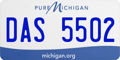MI license plate DAS5502