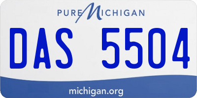 MI license plate DAS5504