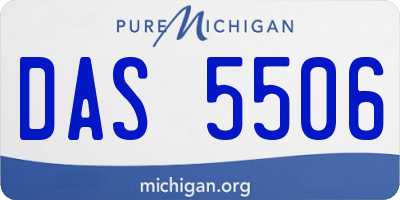 MI license plate DAS5506