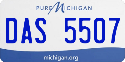 MI license plate DAS5507