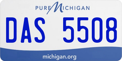 MI license plate DAS5508