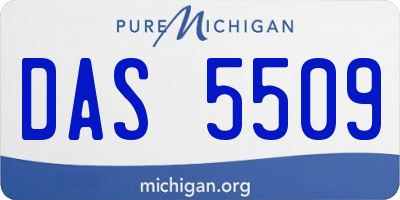MI license plate DAS5509