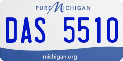 MI license plate DAS5510