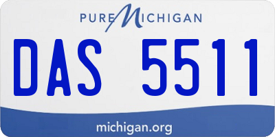 MI license plate DAS5511
