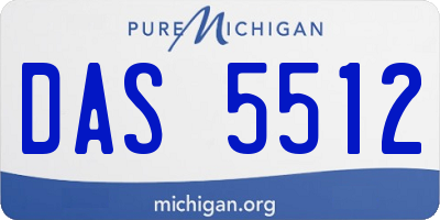 MI license plate DAS5512