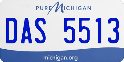 MI license plate DAS5513