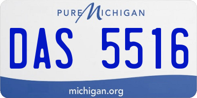 MI license plate DAS5516