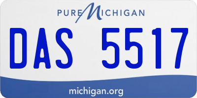 MI license plate DAS5517
