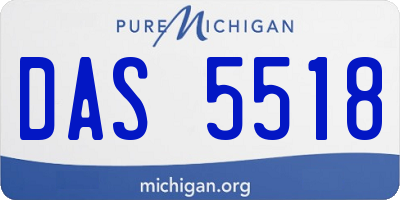 MI license plate DAS5518