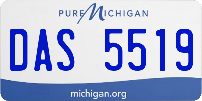 MI license plate DAS5519