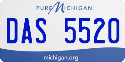 MI license plate DAS5520