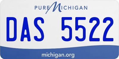 MI license plate DAS5522