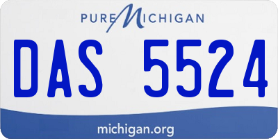 MI license plate DAS5524