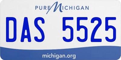 MI license plate DAS5525