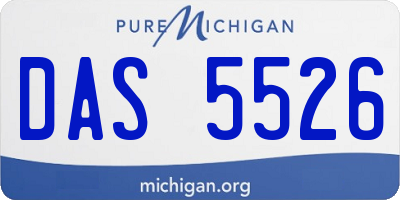 MI license plate DAS5526