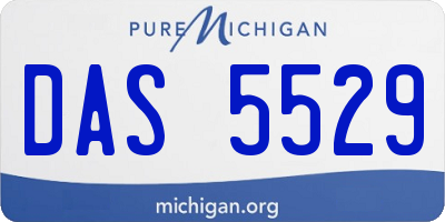 MI license plate DAS5529