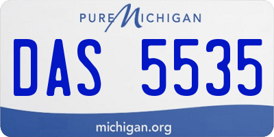 MI license plate DAS5535