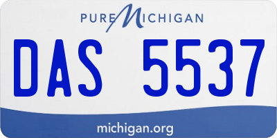MI license plate DAS5537