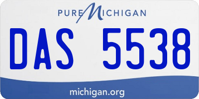 MI license plate DAS5538