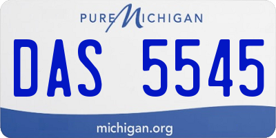 MI license plate DAS5545