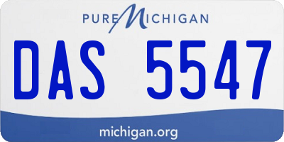 MI license plate DAS5547