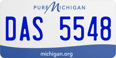 MI license plate DAS5548