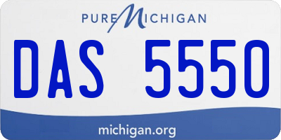 MI license plate DAS5550
