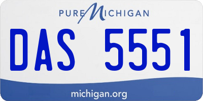 MI license plate DAS5551