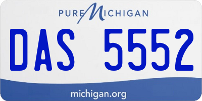 MI license plate DAS5552