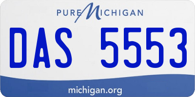 MI license plate DAS5553