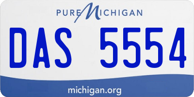 MI license plate DAS5554